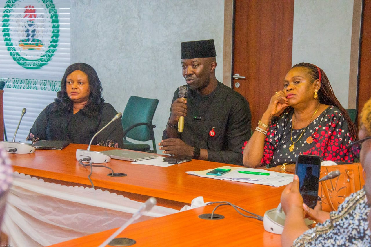 Delegates in discussion during the stakeholders' meeting